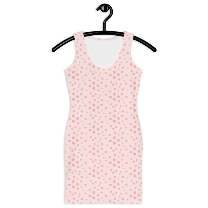 Chic Pink Polka Dot Bodycon Dress