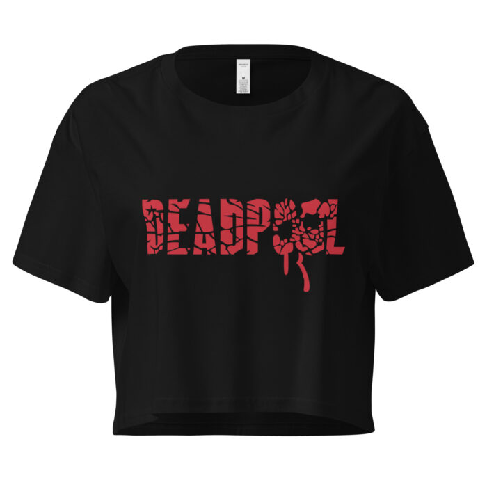 🔥 Deadpool Blood Splatter Cropped Tee