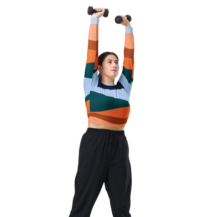 Eco-Friendly Recycled Long-Sleeve Crop Top