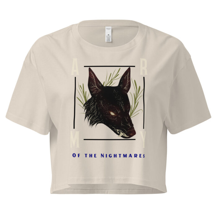 Army of the Nightmares" Gothic Wolf Crop Top