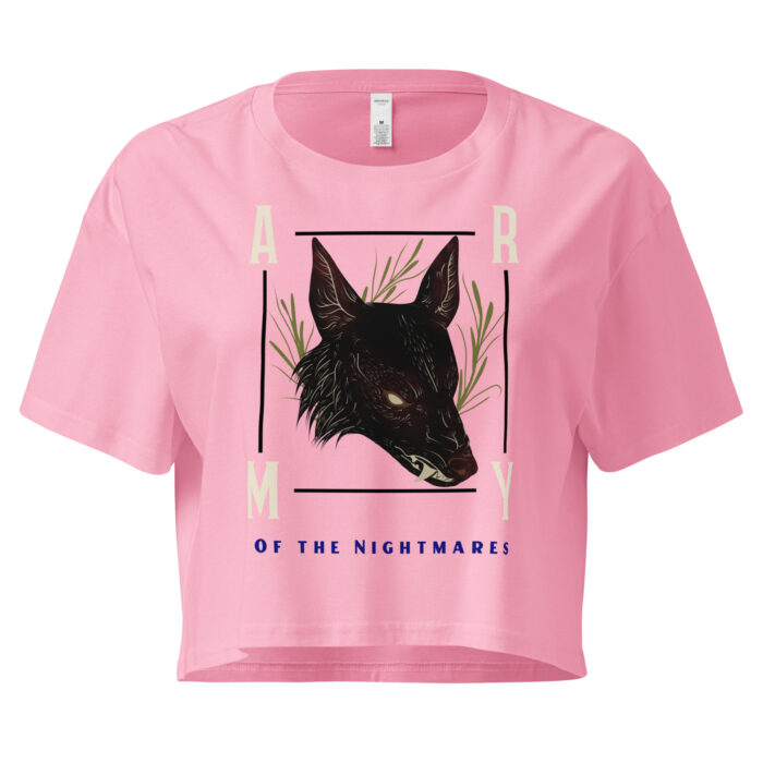Army of the Nightmares" Gothic Wolf Crop Top