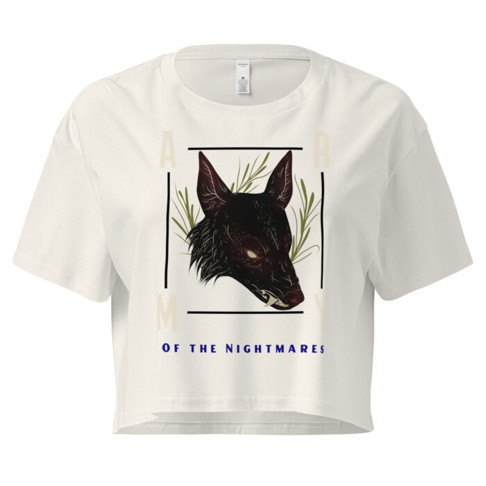 Army of the Nightmares" Gothic Wolf Crop Top
