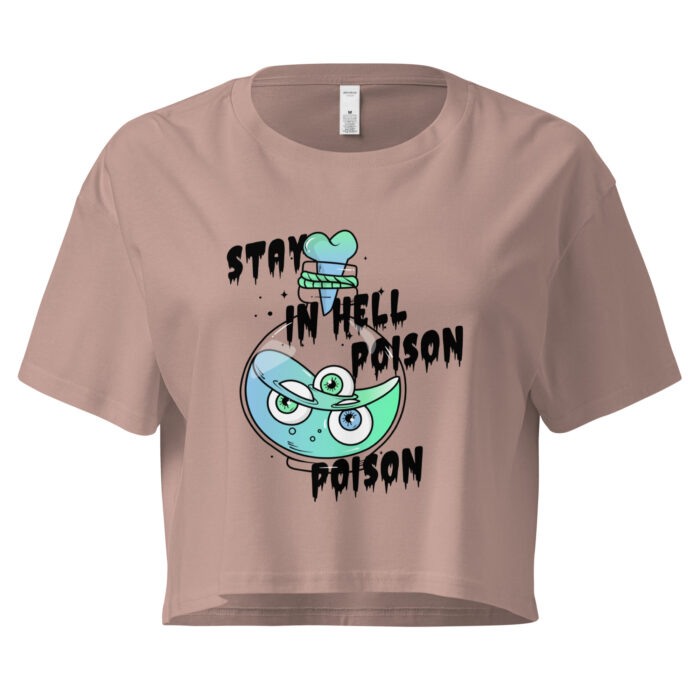 Stay in Hell Poison" Gothic Crop Top