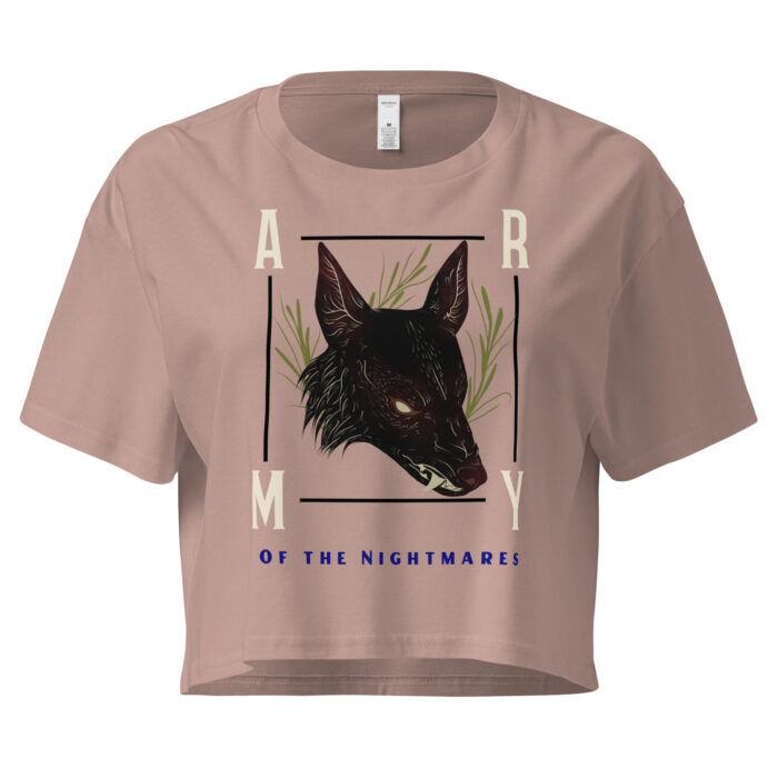 Army of the Nightmares" Gothic Wolf Crop Top