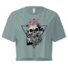 "Stay in Hell" Gothic Skull Crop Top