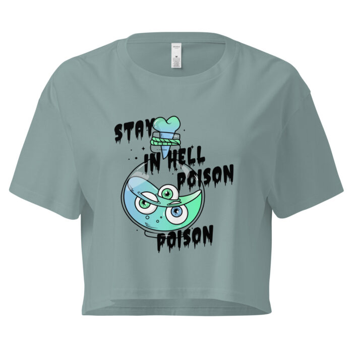Stay in Hell Poison" Gothic Crop Top