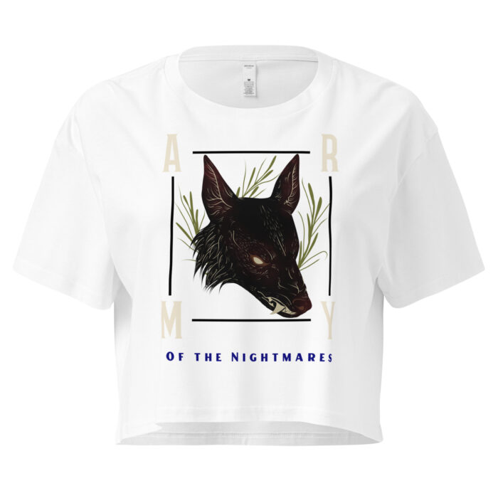 Army of the Nightmares" Gothic Wolf Crop Top