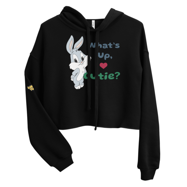 womens-cropped-hoodie-black-front-6941707645b09.png Cutie Vibes Cropped Hoodie 🐰💖