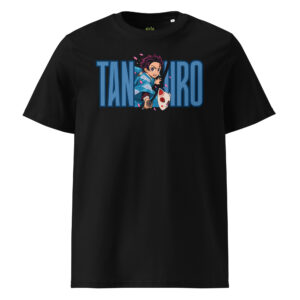 unisex-organic-cotton-t-shirt-black-front-6970d08fc7442.jpg Tanjiro Shadow Strike Organic cotton t-shirt