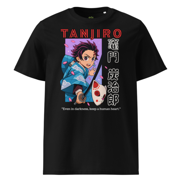 unisex-organic-cotton-t-shirt-black-front-6974dc723cfcc.png Tanjiro Resolve Organic Streetwear T-Shirt