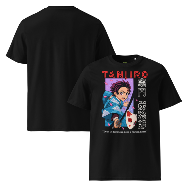 unisex-organic-cotton-t-shirt-black-front-and-back-6974dc723e731.png Tanjiro Resolve Organic Streetwear T-Shirt