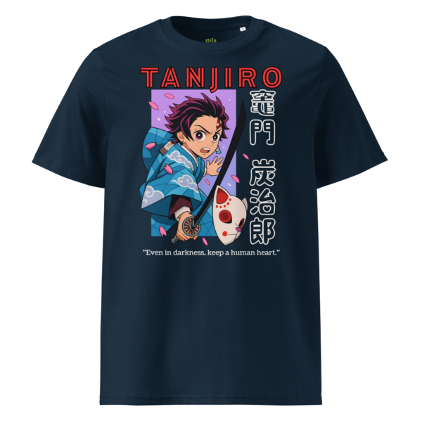 unisex-organic-cotton-t-shirt-french-navy-front-6974dc7243c49.png Tanjiro Resolve Organic Streetwear T-Shirt