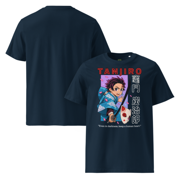 unisex-organic-cotton-t-shirt-french-navy-front-and-back-6974dc723f407.png Tanjiro Resolve Organic Streetwear T-Shirt
