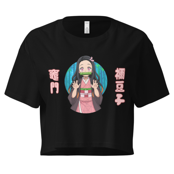 womens-crop-top-black-front-6979c030799f0.png Bamboo Spirit Anime-Inspired Crop Top