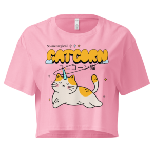 Catcorn Dreams Cute Cropped Cotton Top
