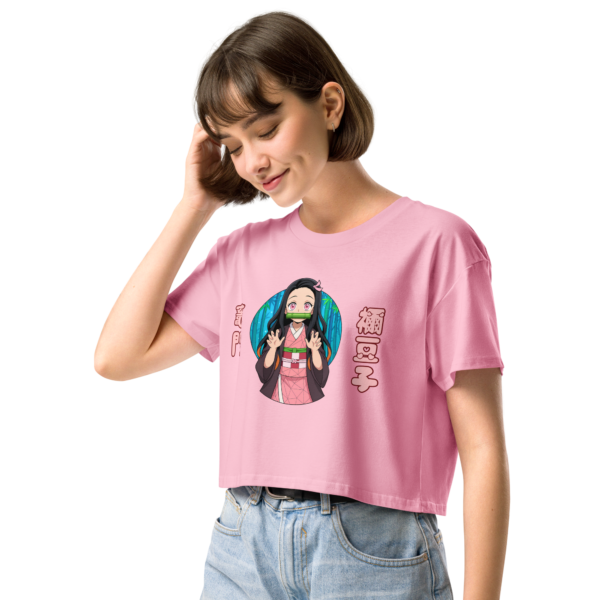womens-crop-top-bubblegum-left-front-6979c030796e8.png Bamboo Spirit Anime-Inspired Crop Top