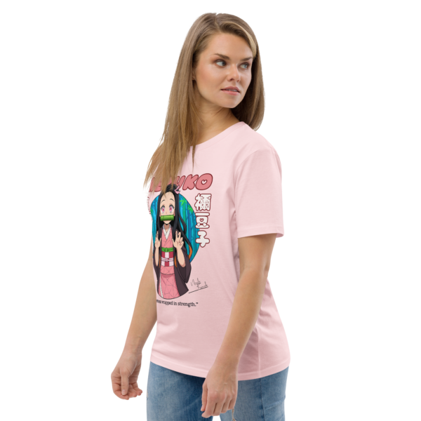 unisex-organic-cotton-t-shirt-cotton-pink-left-front-698dfb49eadad-1.png Kawaii Demon Girl Anime Organic Cotton Tee