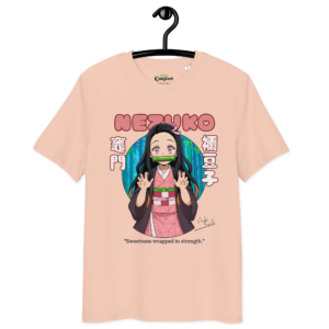 unisex-organic-cotton-t-shirt-fraiche-peche-front-698dfb49e9343-1.png Kawaii Demon Girl Anime Organic Cotton Tee