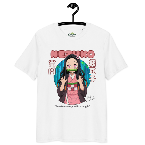 unisex-organic-cotton-t-shirt-white-front-698dfb4a01473-1.png Kawaii Demon Girl Anime Organic Cotton Tee