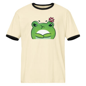 unisex-ringer-t-shirt-natural-black-front-698f097b1cabc.jpg Salty Frog Retro Ringer T-Shirt πΈπ€