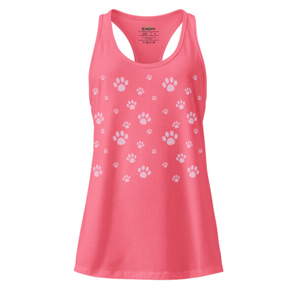 womens-ideal-racerback-tank-top-hot-pink-front-698f11d73f672.jpg Cute Paw Print Women’s Racerback Tank